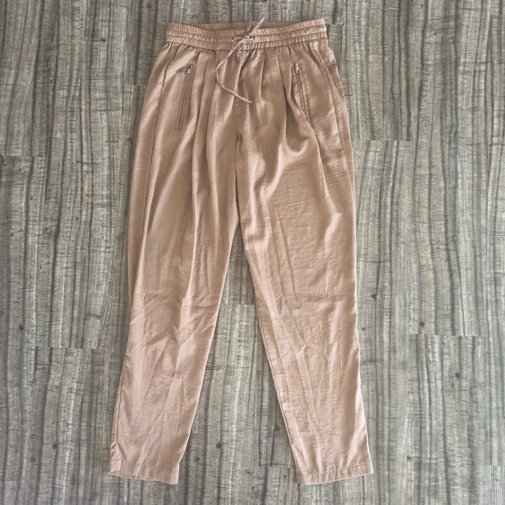 Bronze/Nude Silk Zara Pants Size S